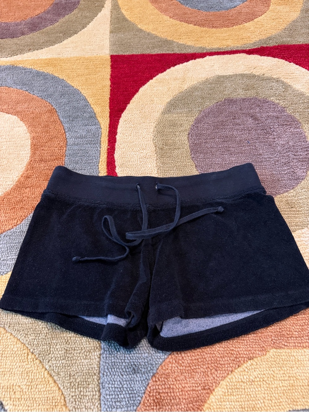 Hard Tail Forever Low Rise Terry Cloth Drawstring Shorts Black Kids / Teen Large